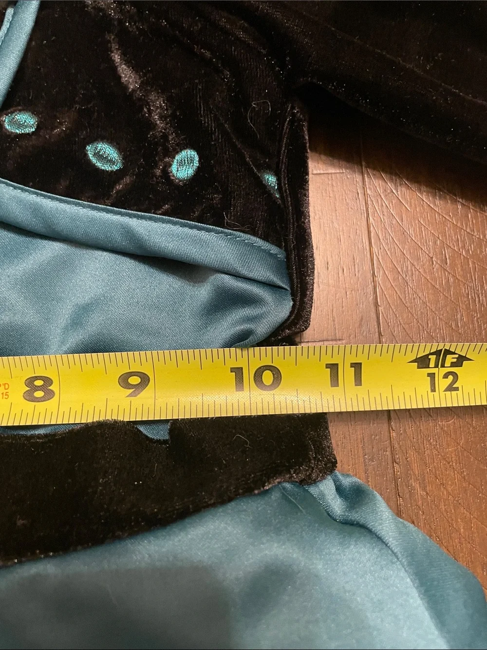 Disney Frozen Anna Costume Dress Girls Size 4 Teal Black Velvet Princess Dress
